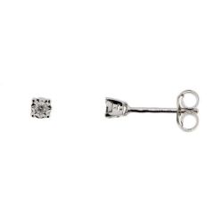 Boucles d'oreilles Or Blanc Diamant 0.03ct H I1