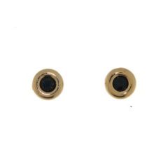 Boucles d'oreilles Pneu Or Jaune Saphir 3mm