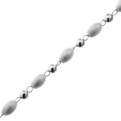 Bracelet Argent Maille Olives et Boules