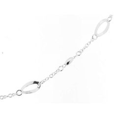 Bracelet Argent Motifs Ovales et Olives