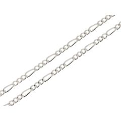 Chaine Argent maille Figaro - 2.1mm - 45cm