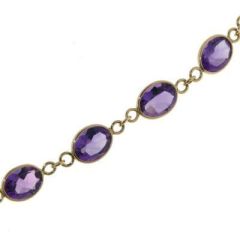 Collier Améthyste 8x6mm Or Jaune 375