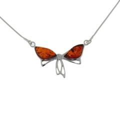 Collier Argent Ambre