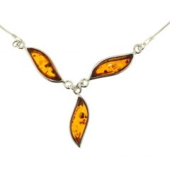 Collier Argent Ambre