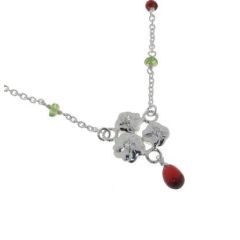 Collier Argent Multicolore
