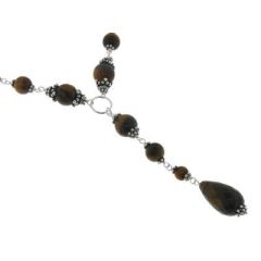 Collier Argent Oeil de tigre