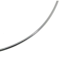 Collier câble Argent 925 - Maille oméga 2,3mm - 40cm