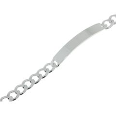 Gourmette à graver en Argent pour Homme - 7mm - 20cm