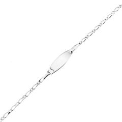 Gourmette Argent Enfant Maille Figaro 1.1 2.2mm x 16cm