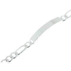 Gourmette Argent Homme Maille Figaro 6.8mm - 21cm