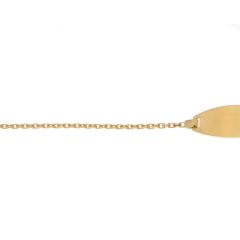 Gourmette Bébé Or Jaune 375 Maille Forcat