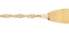 Gourmette bébé Or Jaune maille singapour 1.8mm - 14cm