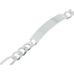 Gourmette Homme Argent Maille Figaro 10mm - 21cm
