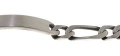 Gourmette Homme Argent Vielli Maille Figaro 9mm - 21cm