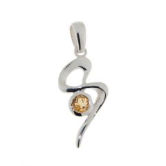Pendentif Argent Citrine 4mm