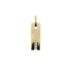 Pendentif Rectangulaire Or Jaune Diamant 0.07 carat