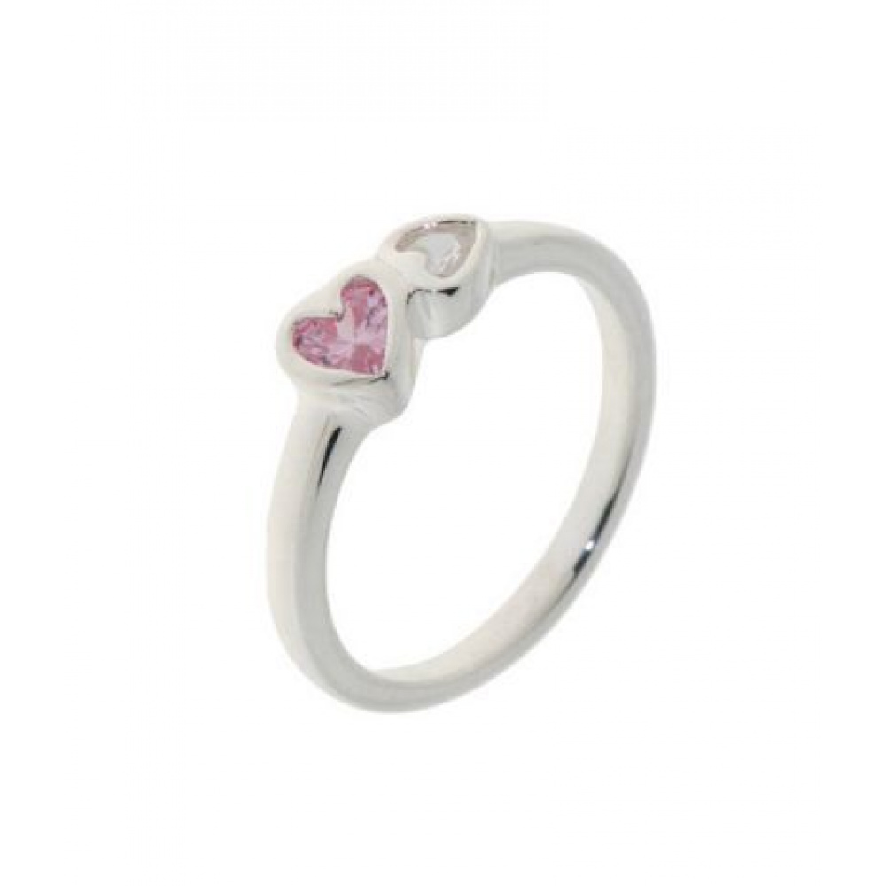 Bague coeur rose deals