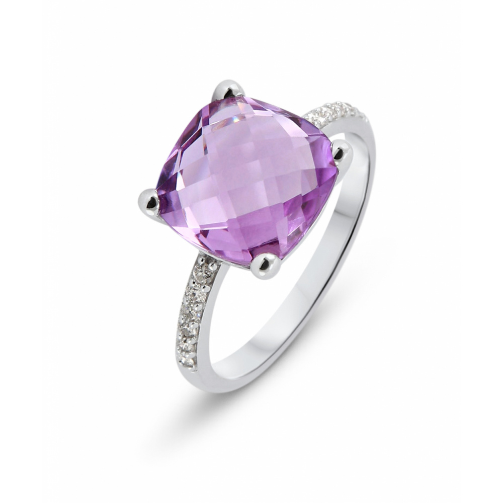 Bague amethyste diamant deals