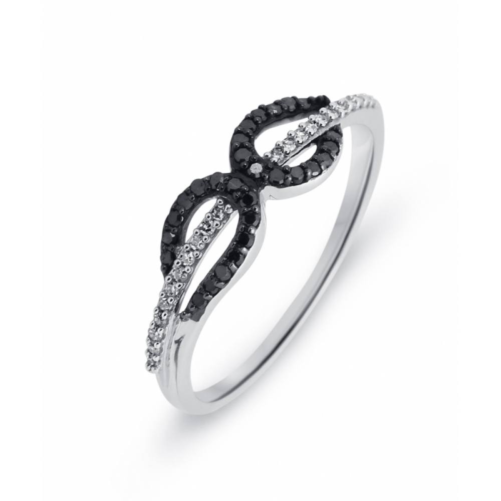 Bague or hotsell diamant noir