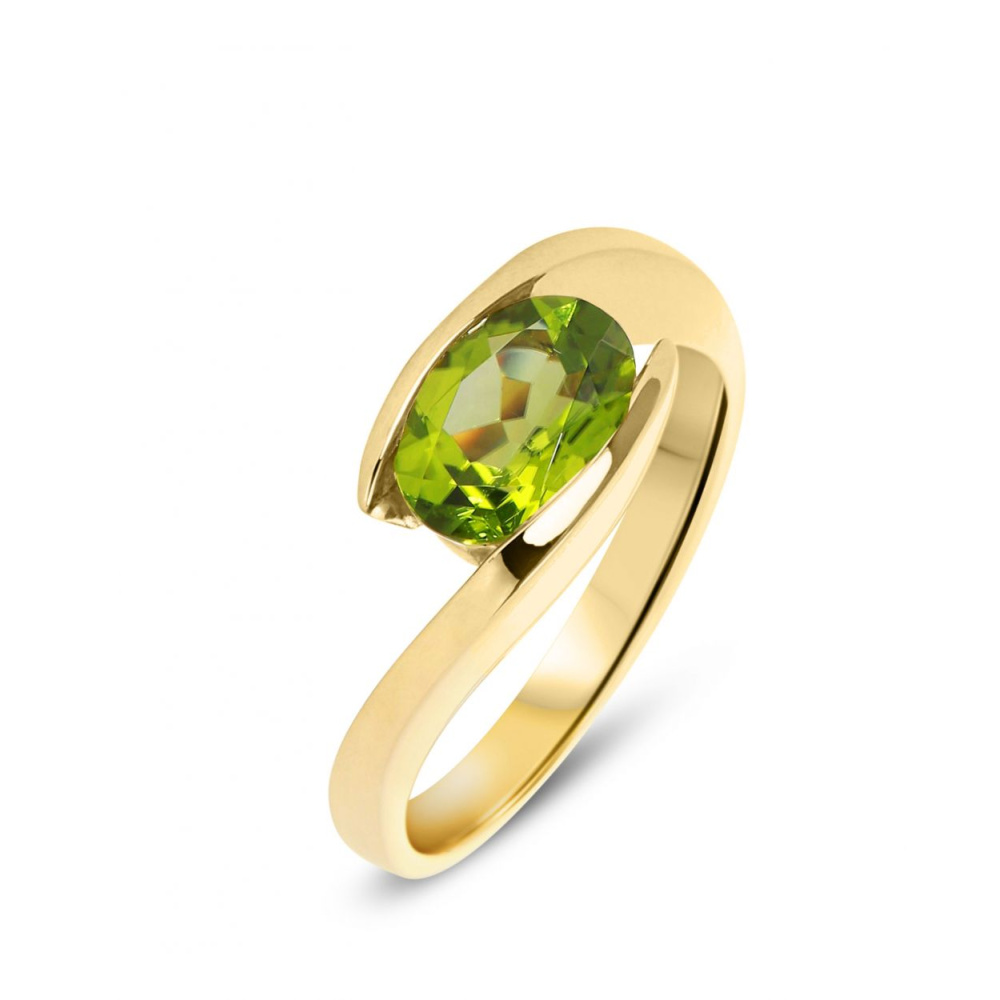 Boucles D'oreilles Argent 925 – Pierre Principale Péridot Ovale 8x6mm – Avec Aigue-marine Et Tourmaline – Neuf