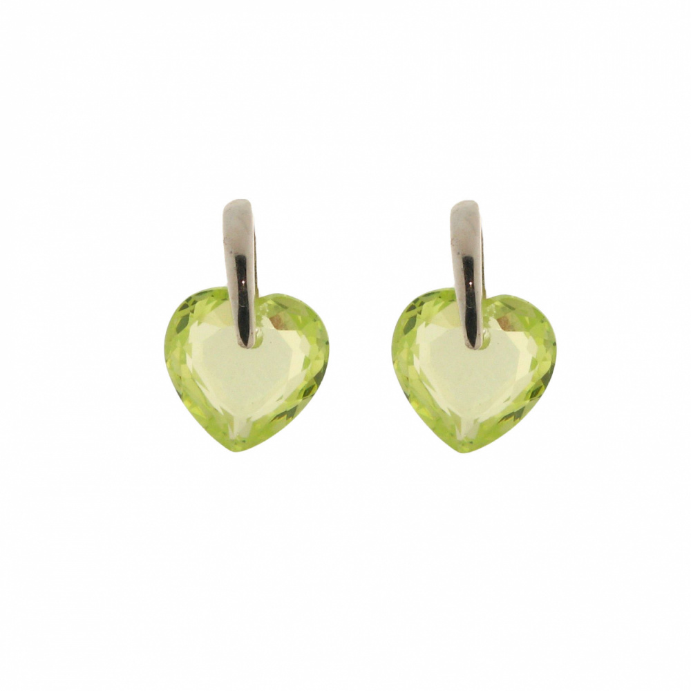 Boucles d'oreilles Coeur Argent Oxyde de Zirconium