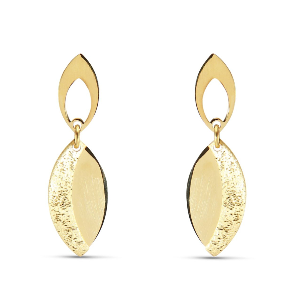 Boucles D'oreilles Argent Massif - Motif Cœurs Et Navettes Avec Grenats - Occasion