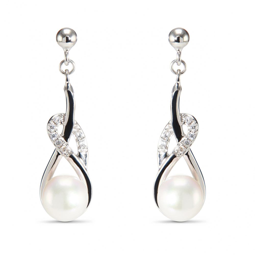 Boucles D'oreilles Femme Pendantes Edora Argent 925/1000 Et Oxydes