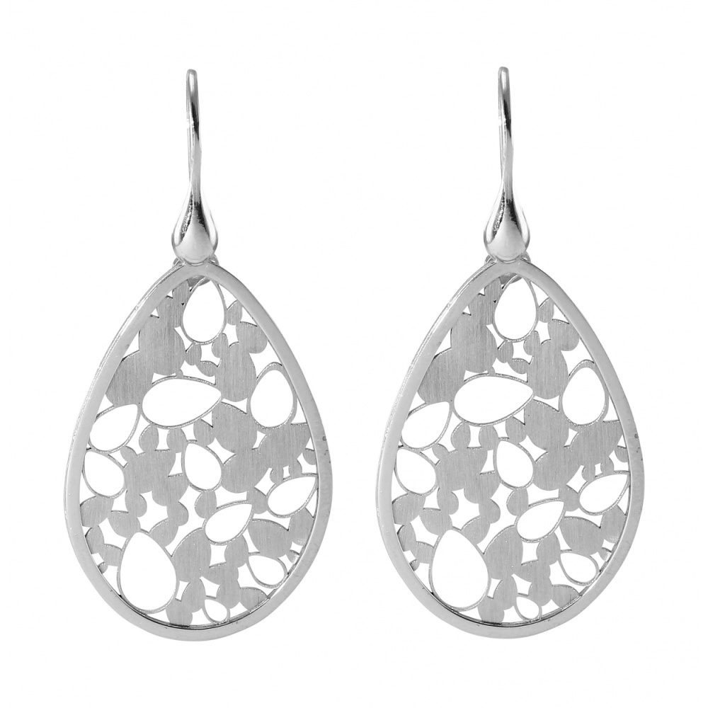 Boucles d'oreilles triangle argent 925 rhodié - Bijoux Argent/Doré