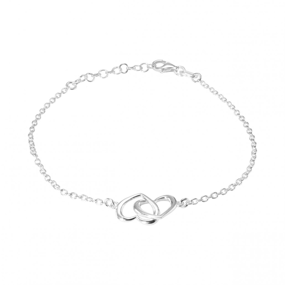 Bracelet En Argent Avec Pendentif Cœur Solitaire - Neuf Avec étiquettes - Envoi Rapide De France