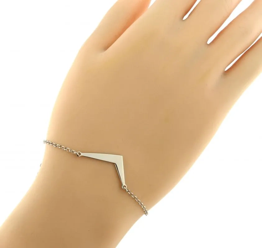 BIJOU GÉOMÉTRIQUE MINIMALISTE BRACELET ARGENT 925/000 MOTIF CARRE BIJOU GÉOMÉTRIQUE MINIMALISTE BRACELET ARGENT 925/000 MOTIF CARRE