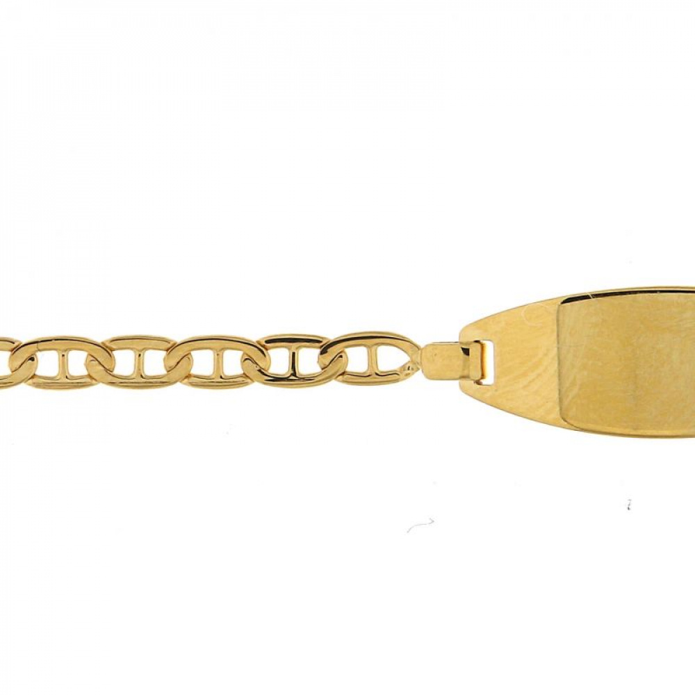 Gourmette Bebe En Or Jaune 375 Maille Marine Ref