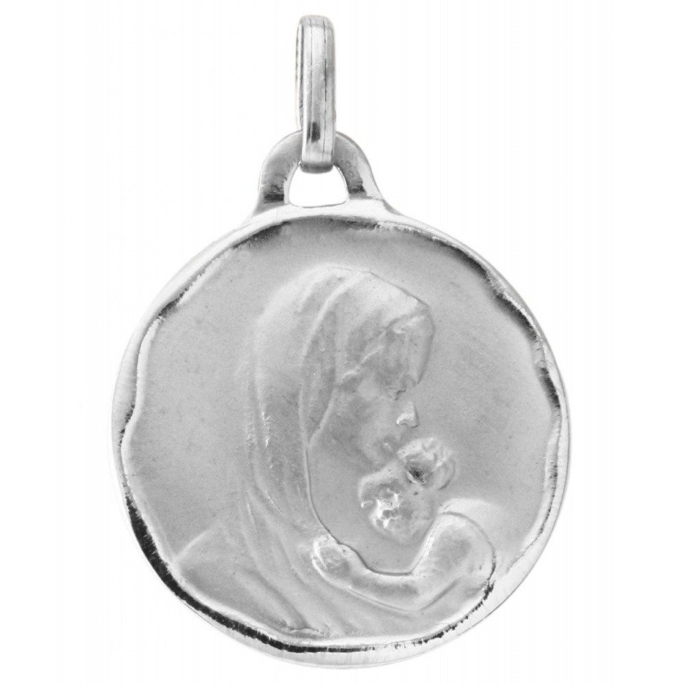 Médaille Vierge à l'enfant en Or Jaune 375 (18mm) Ref. 47516