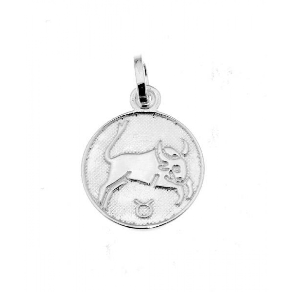 Bijoux Pendentif argent horoscope taureaux 15 mm 