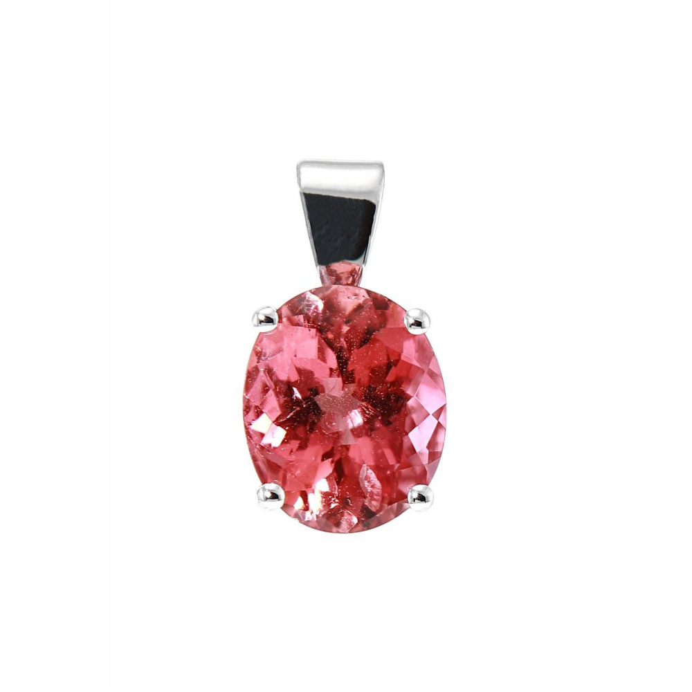14K Or Jaune Tourmaline Rose octobre Pierre porte-bonheur Fleur Clous d'oreilles ER-S575-10