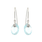 Topaze bleue / Or Blanc 750