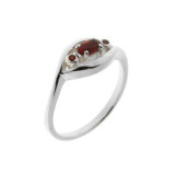 Grenat / Argent 925