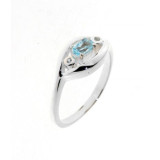 Topaze bleue / Argent 925