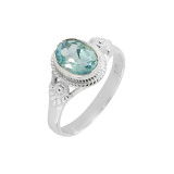 Topaze bleue / Argent 925