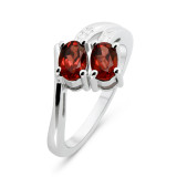 Grenat / Argent 925