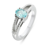 Topaze bleue / Argent 925