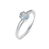 Aigue Marine / Or Blanc 375