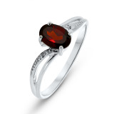 Grenat / Or Blanc 375