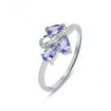 Tanzanite / Or Blanc 375