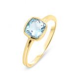 Topaze bleue / Or Jaune 375
