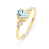 Topaze bleue / Or Jaune 375