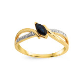Saphir / Or Jaune 750