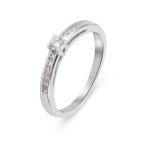 Oxyde de zirconium / Or Blanc 375