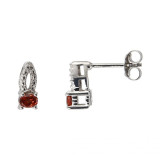 Grenat / Argent 925
