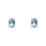 Topaze bleue / Or Blanc 750