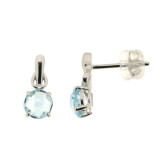 Topaze bleue / Or Blanc 750